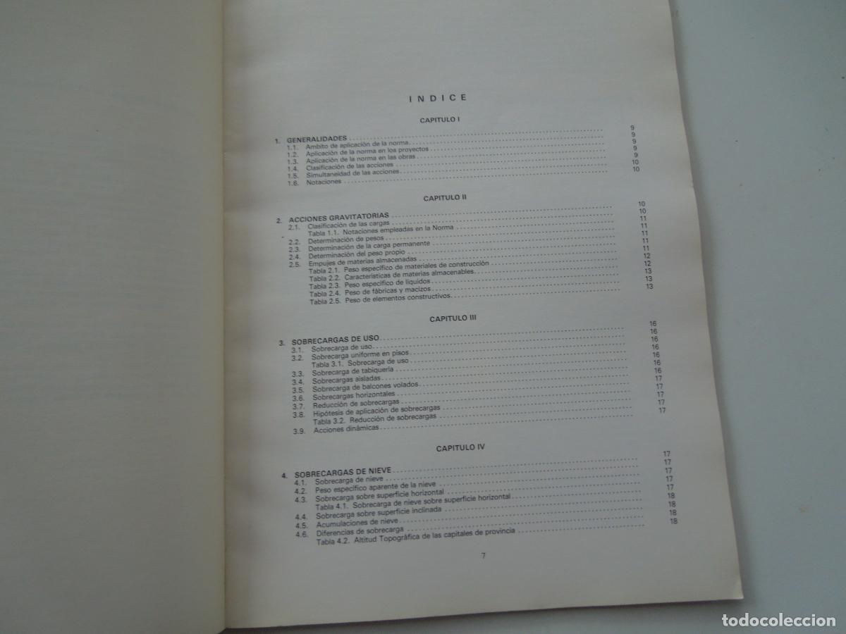 Libros de segunda mano: NORMA B&Aacute;SICA DE LA EDIFICACI&Oacute;N NBE-MV 101-1962 ACCIONES EN LA EDIFICACI&Oacute;N-OBRAS P&Uacute;BLICAS ... 1979 - Foto 4