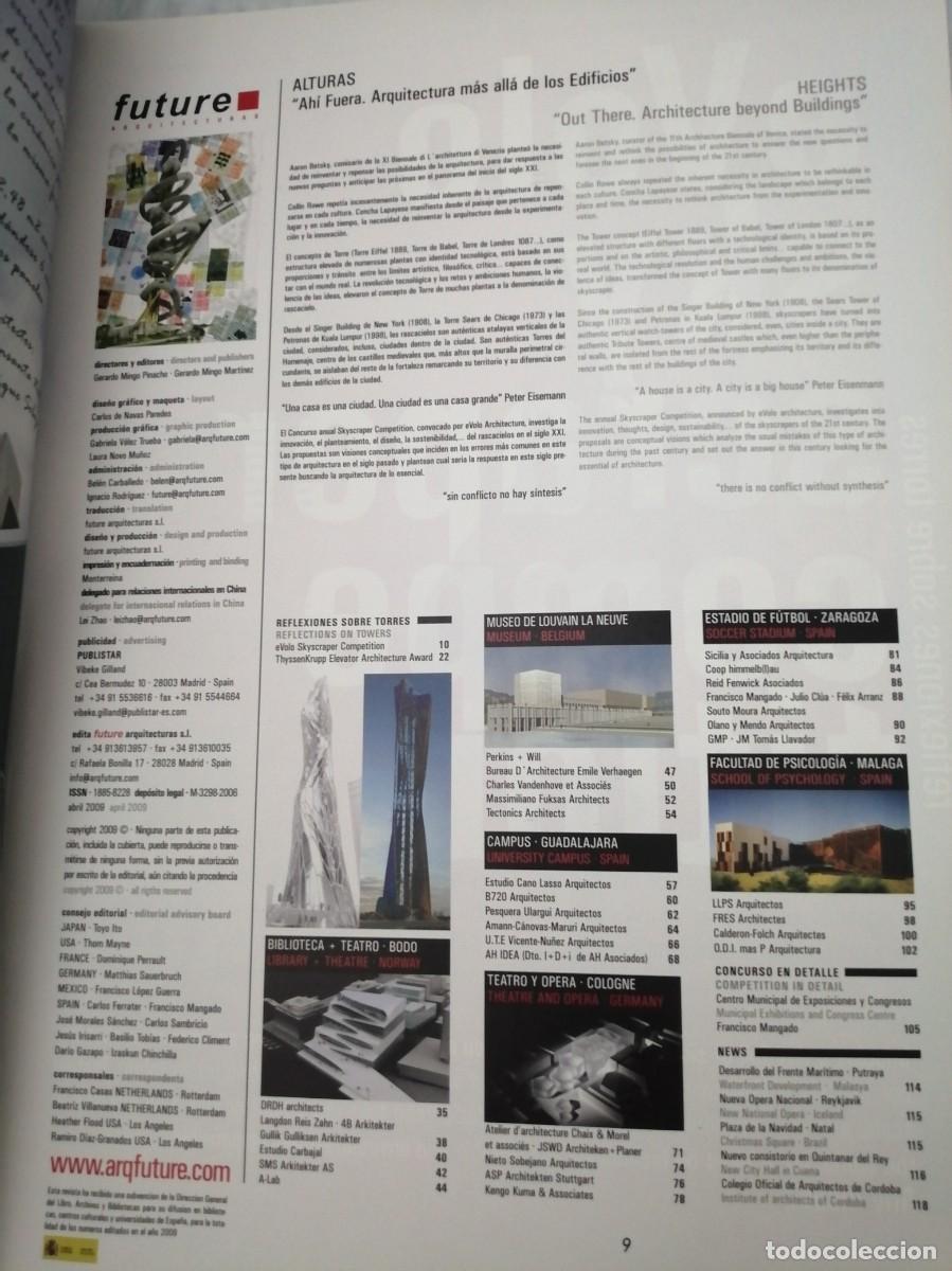 Libros de segunda mano: FUTURE ARQUITECTURAS. Concursos competitivos, Num. 18, 2009 - Foto 13