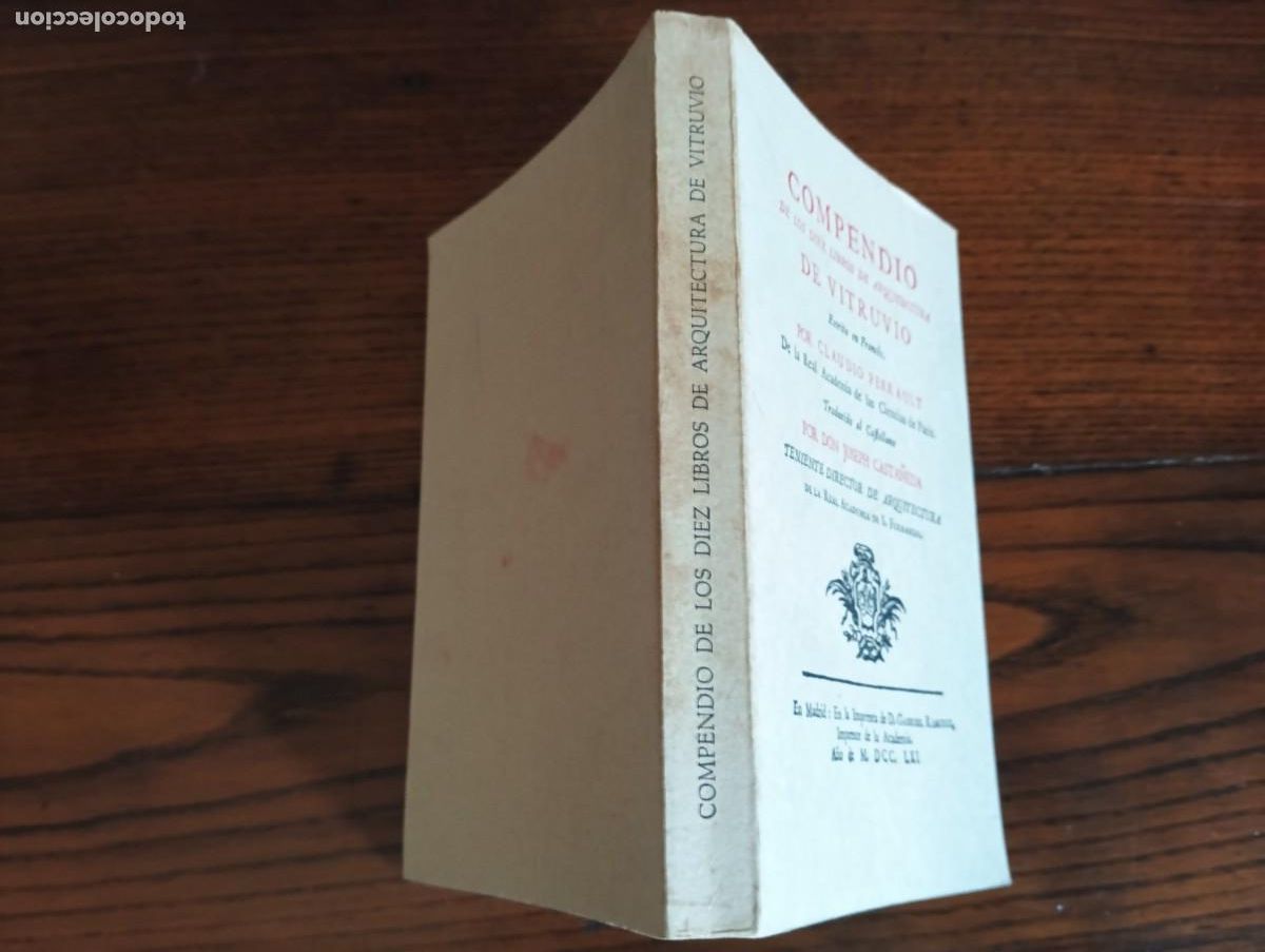 Libros de segunda mano: Compendio de los diez libros de Vitrubio.FACSIMIL.1981. - Foto 2