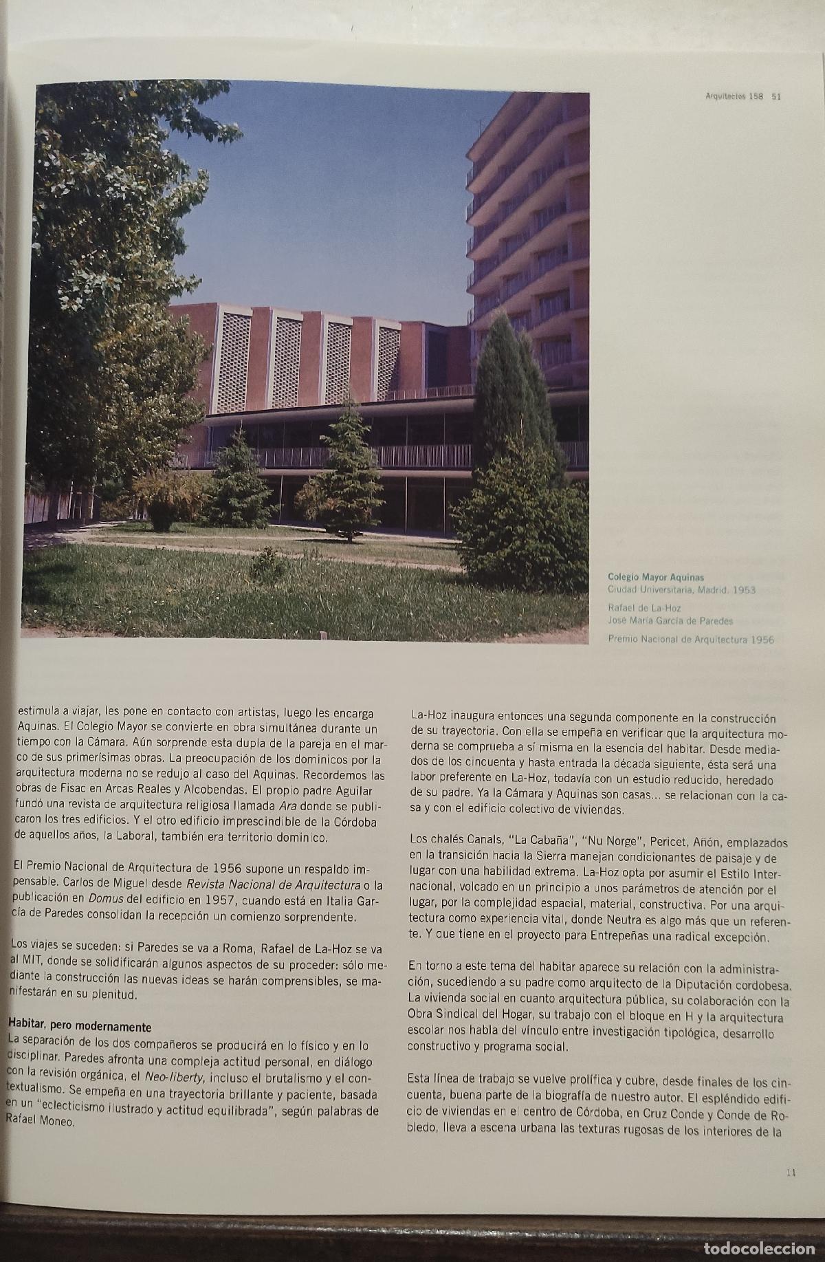 Libros de segunda mano: ARQUITECTOS N&ordm; 158 - RAFAEL DE LA HOZ - Foto 5