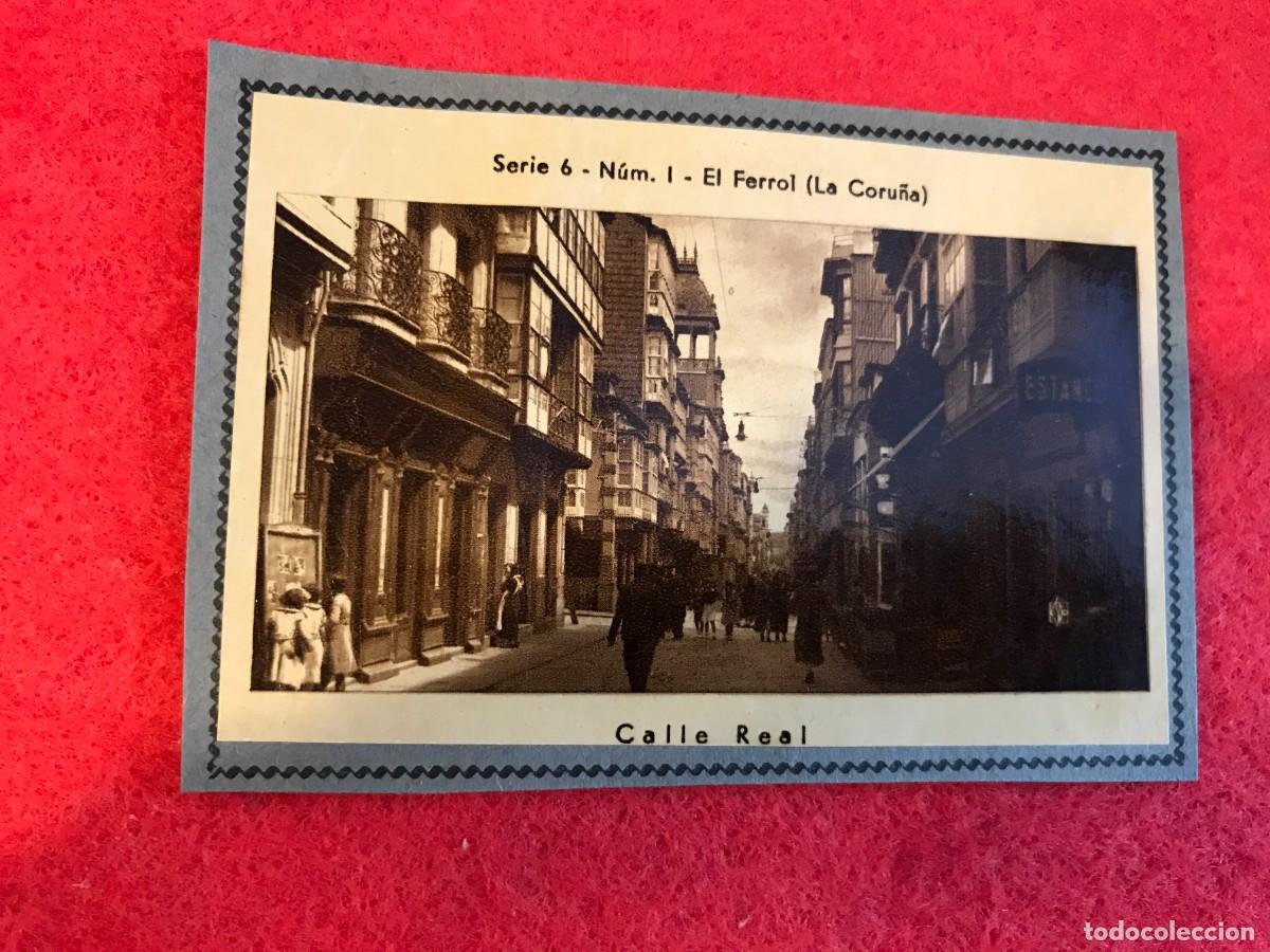 Second hand books: CROMO DE ESTAMPAS DE GALICIA (KSADO) SERIE 6, N&ordm; 1. FERROL. PEGADO AL CART&Oacute;N ORIGINAL. 9x6cm