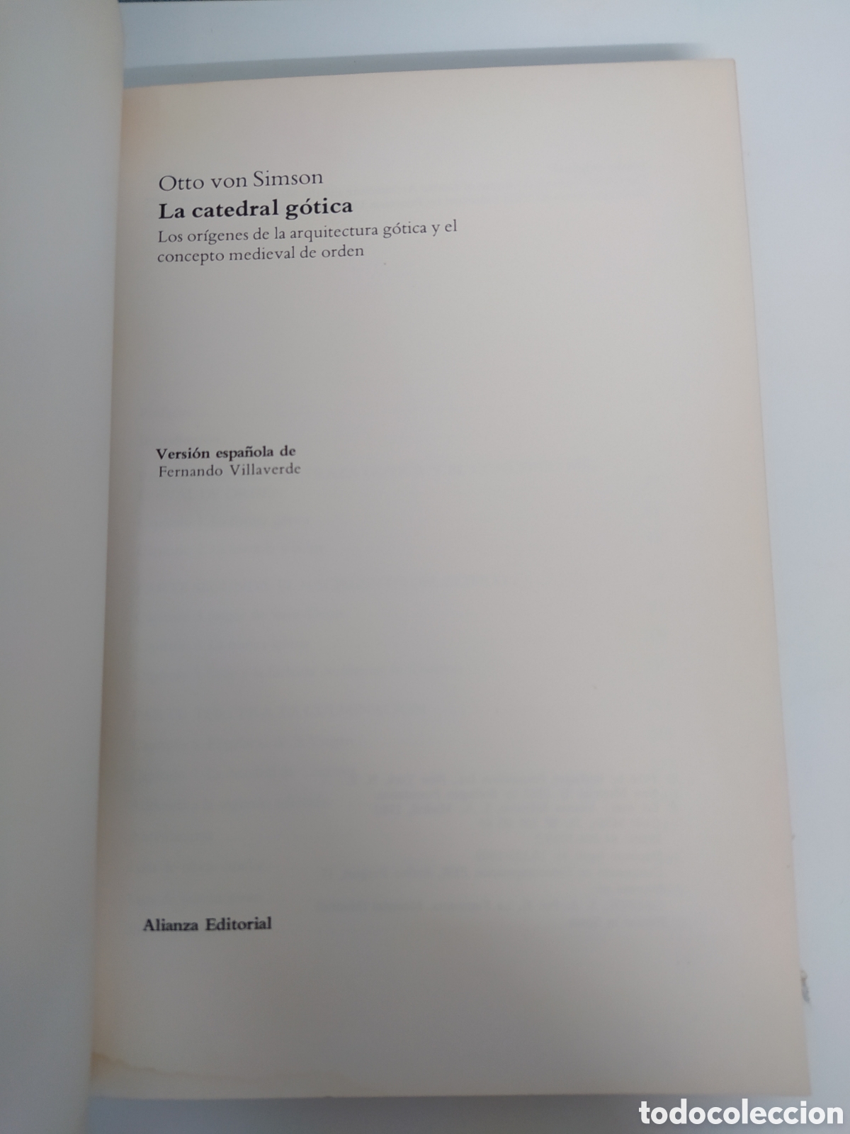 Libros de segunda mano: LIBRO LA CATEDRAL G&Oacute;TICA/ OTTO VON SIMSON - Foto 3