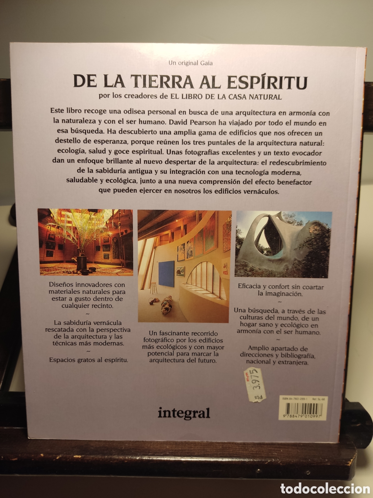 Libros de segunda mano: El libro de la arquitectura natural/ David Pearson/ Integral, 1994 - Foto 2