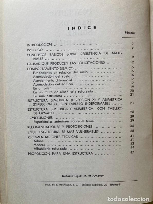 Libros de segunda mano: Conceptos b&aacute;sicos sobre estabilidad y construcci&oacute;n de edificios frente a la acci&oacute;n s&iacute;smica - Foto 3