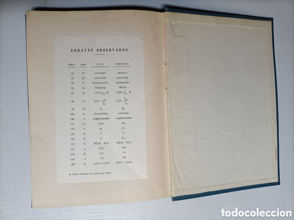 Libros de segunda mano: El coste de las obras. Manuel Vidal Pardal - Foto 11