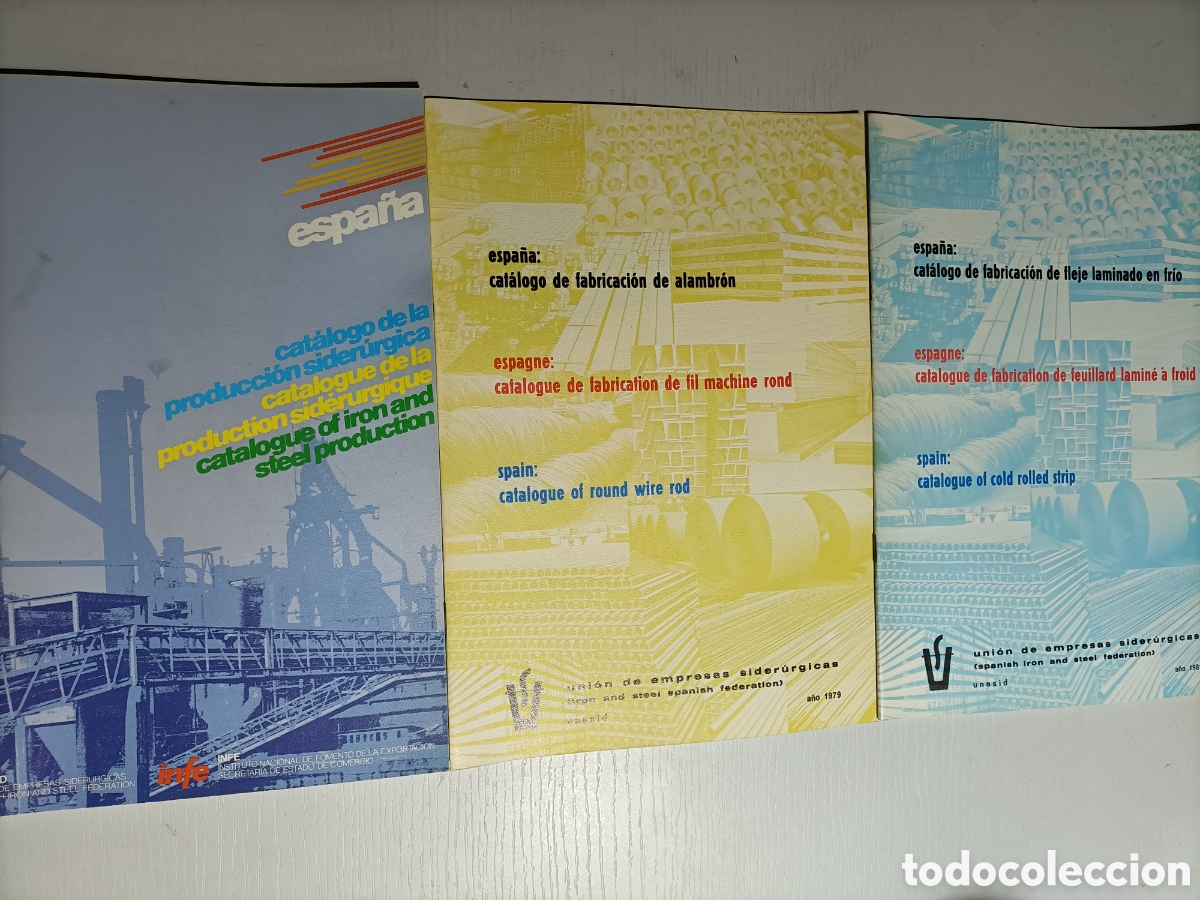 Libros de segunda mano: Cat&aacute;logo siderurgica en Espa&ntilde;a. Cat&aacute;logo fabricaci&oacute;n fleje. Y de alambr&oacute;n
