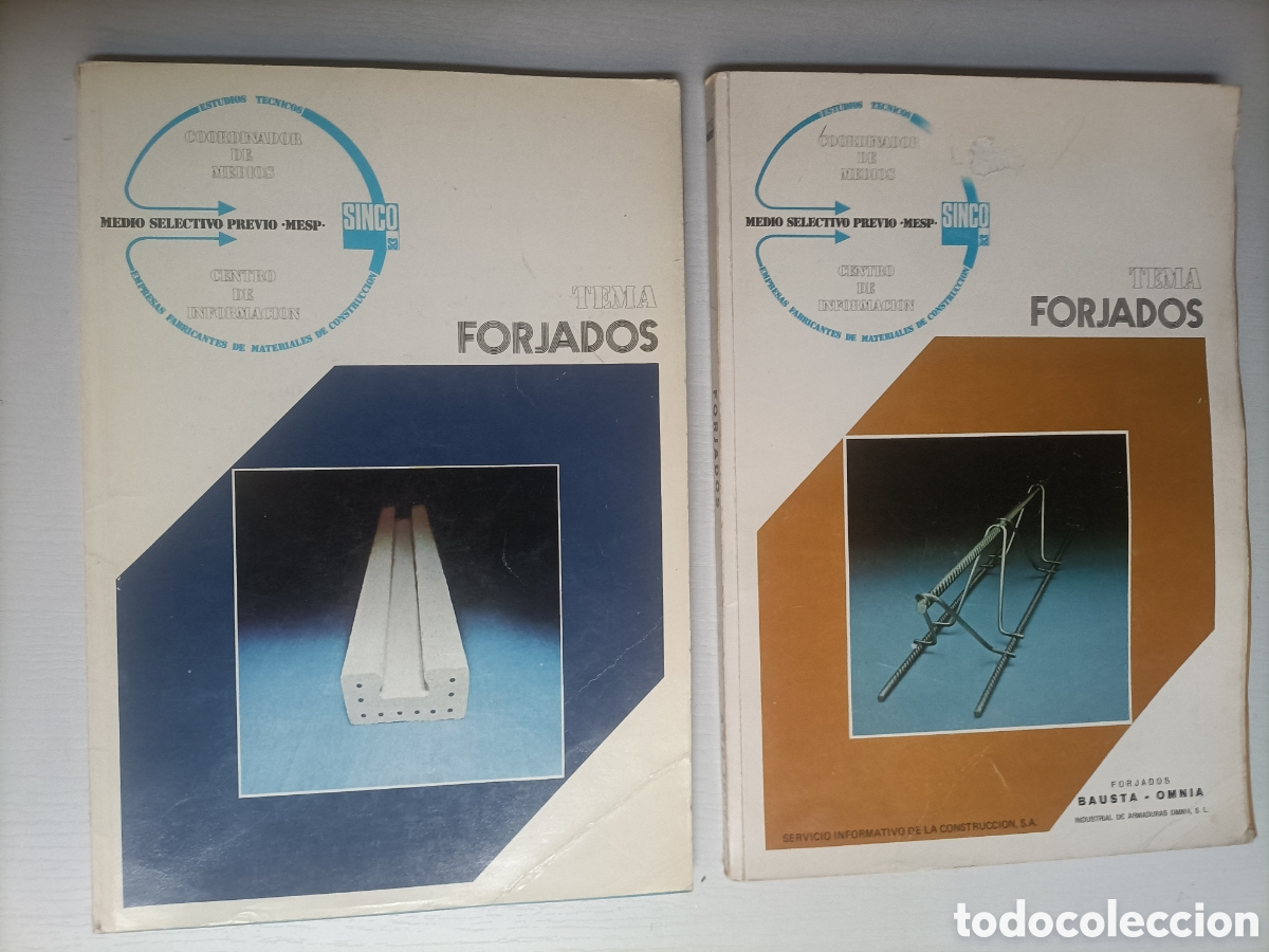 Second hand books: Tema forjados .Simco A&ntilde;o 1975 y el segundo tomo forjados a&ntilde;o 1977