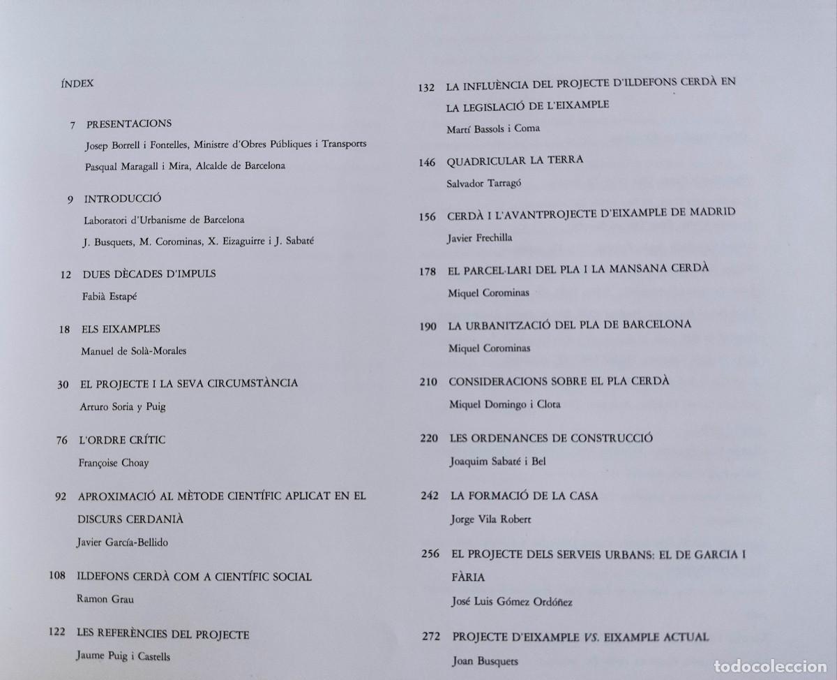 Libros de segunda mano: TREBALLS SOBRE CERD&Agrave; I EL SEU EIXAMPLE A BARCELONA - Textos en catal&aacute;n e ingl&eacute;s - Foto 4
