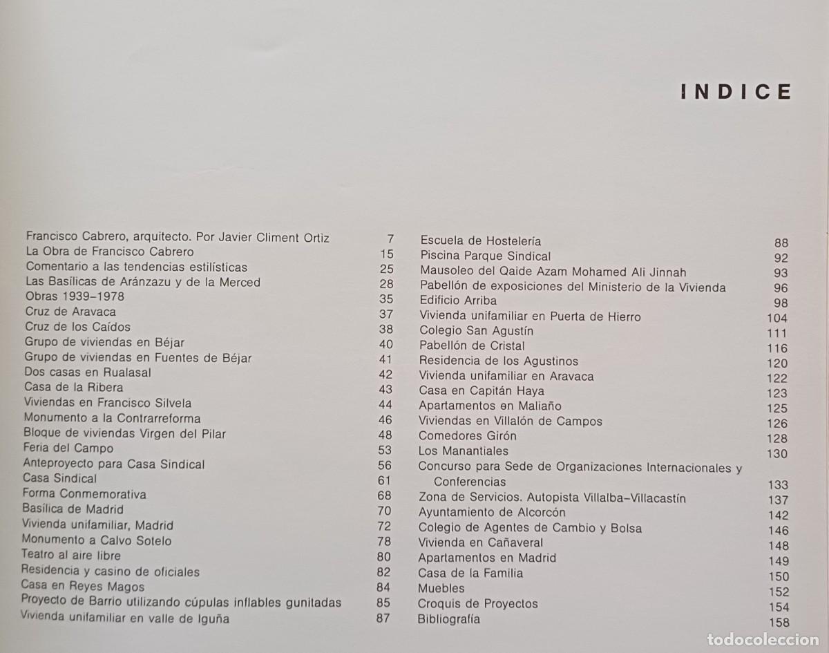 Libros de segunda mano: FRANCISCO CABRERO, arquitecto --- Edici&oacute;n de Javier Climent Ortiz - Foto 9