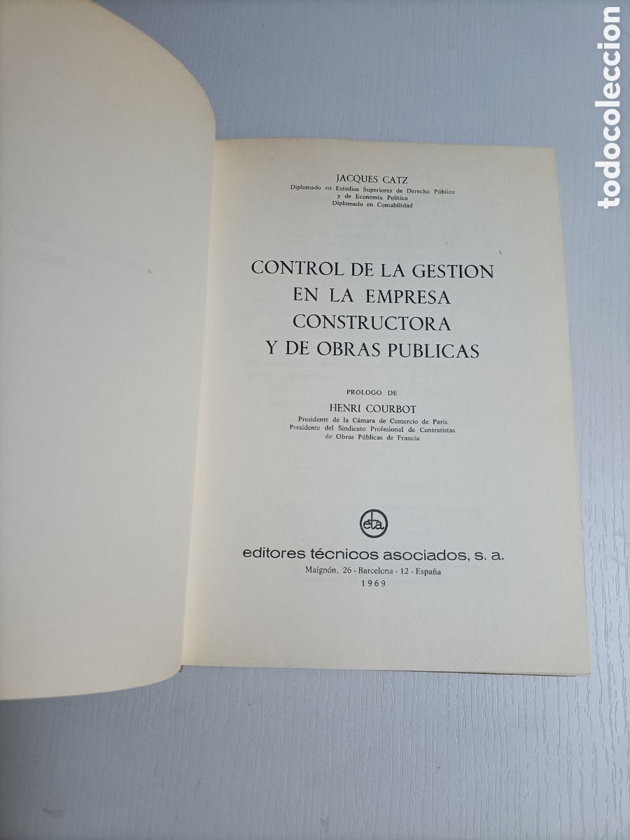 Libros de segunda mano: Control de la gesti&oacute;n en la empresa constructora y de obras p&uacute;blicas Jacques Catz - Foto 8