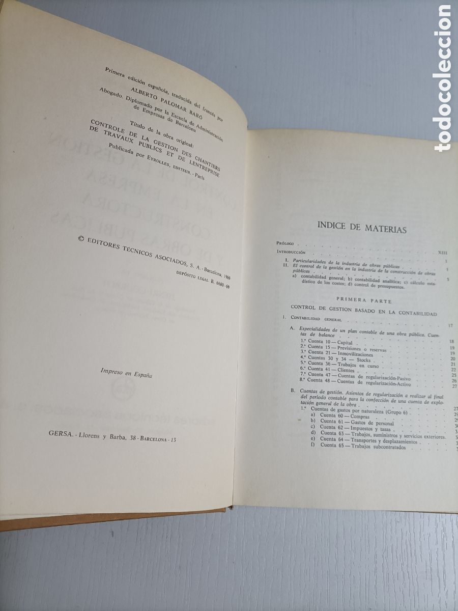 Libros de segunda mano: Control de la gesti&oacute;n en la empresa constructora y de obras p&uacute;blicas Jacques Catz - Foto 9