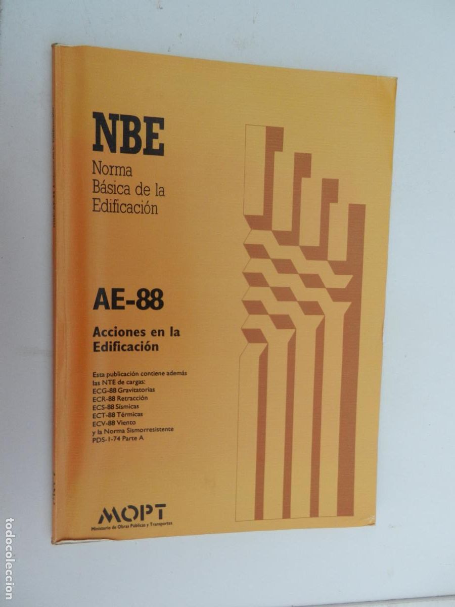 Libros de segunda mano: NBE NORMA B&Aacute;SICA DE LA EDIFICACI&Oacute;N-AE 88 - ACCIONES EN LA EDIFICACI&Oacute;N - MINIST. OBRA PUBLICAS ..1993 - Foto 1