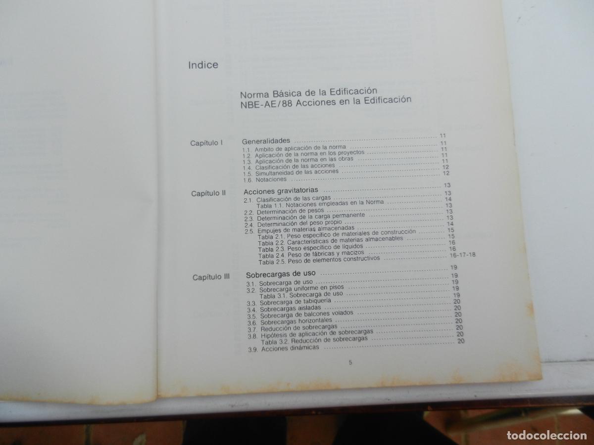 Libros de segunda mano: NBE NORMA B&Aacute;SICA DE LA EDIFICACI&Oacute;N-AE 88 - ACCIONES EN LA EDIFICACI&Oacute;N - MINIST. OBRA PUBLICAS ..1993 - Foto 3