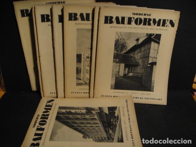 Gebrauchte B&uuml;cher: moderne bauformen - revista alemana de arquitectura a&ntilde;os 1942 / 43 - lote de 13 revistas