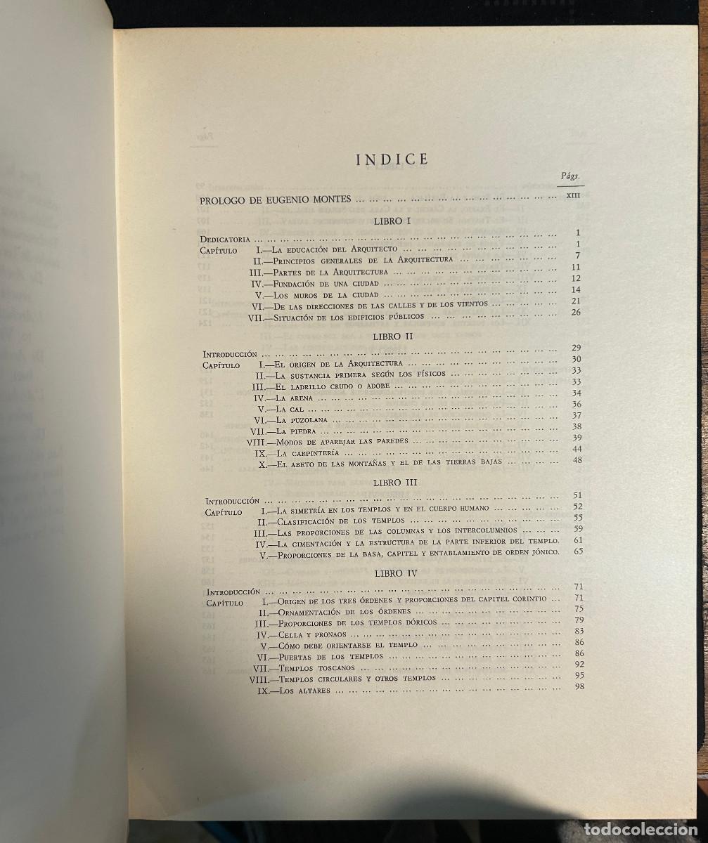 Libros de segunda mano: DE ARCHITECTURA - MARCUS VITRUVIUS - 1973 - MADRID - Foto 3