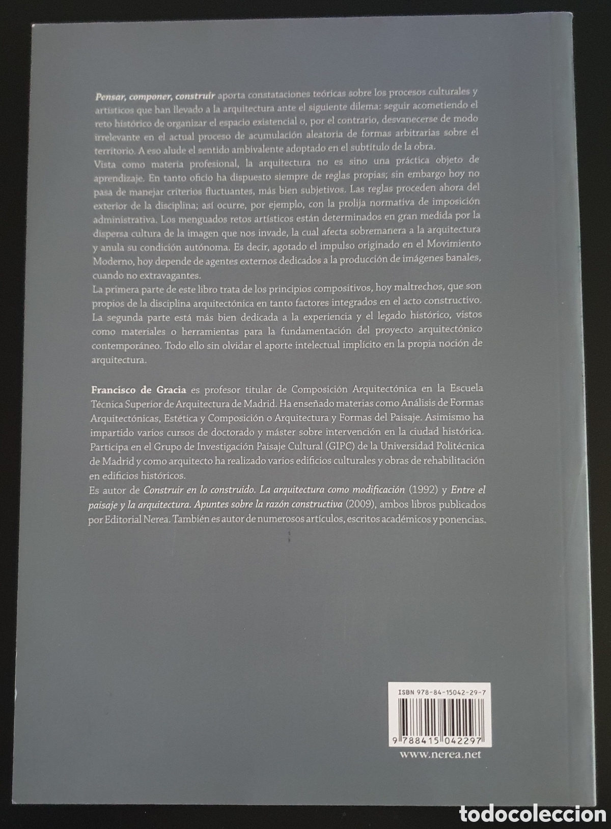 Libros de segunda mano: Pensar/componer/construir Francisco de gracia - Foto 2