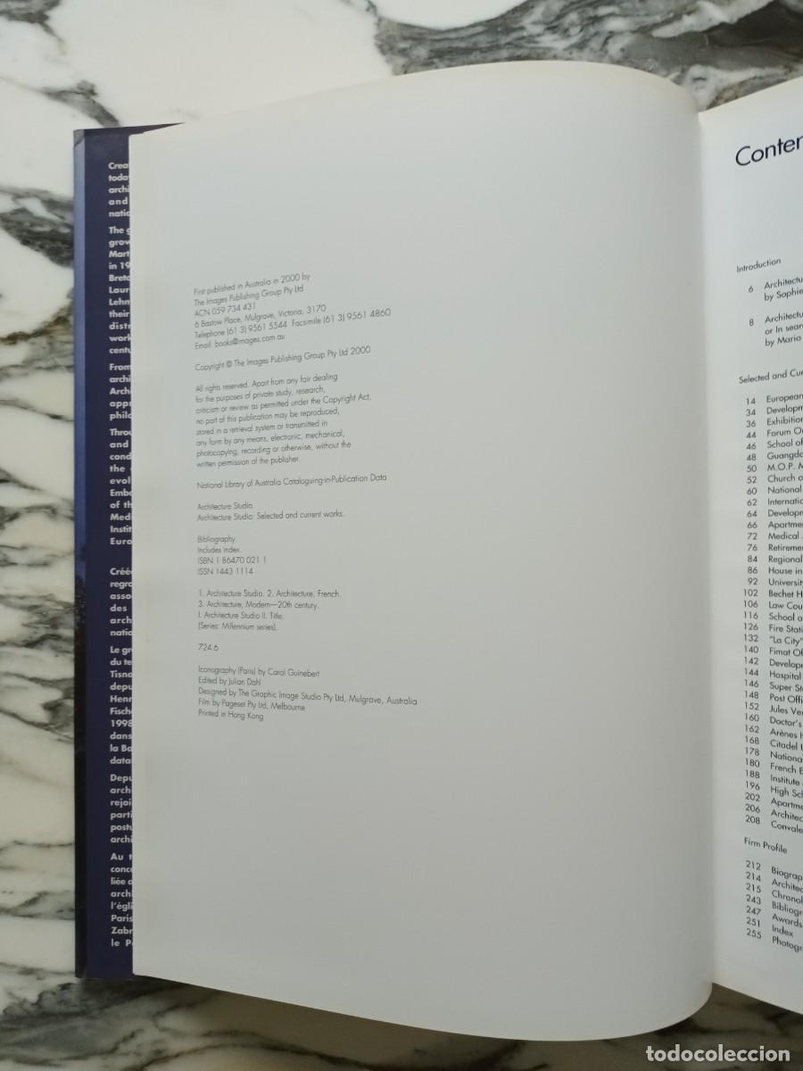 Libros de segunda mano: ARCHITECTURE STUDIO - SELECTED AND CURRENT WORKS - 2000 - EDICI&Oacute;N BILINGUE - Foto 3