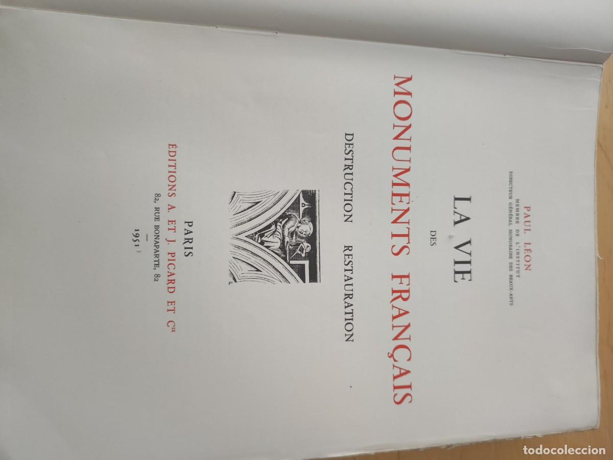 Libros de segunda mano: La vie des monuments francais. - Foto 4