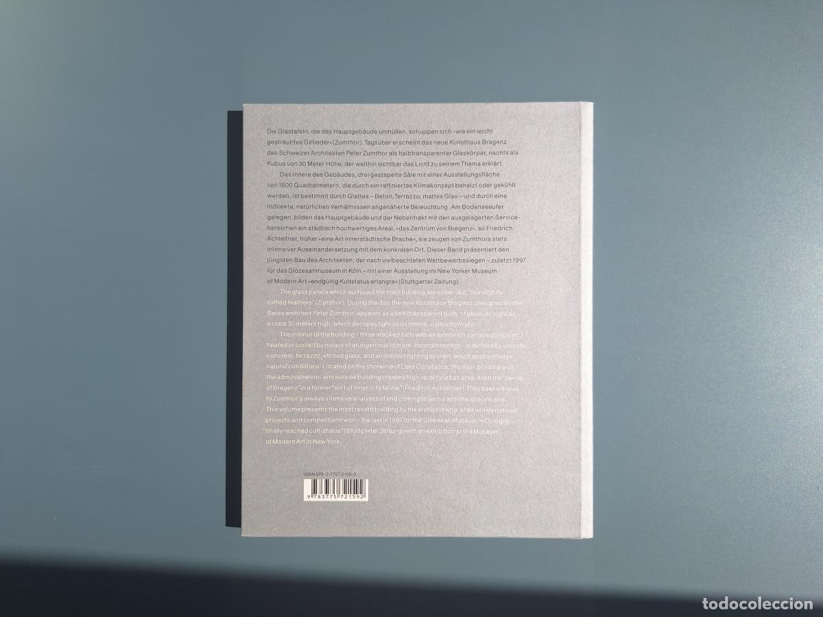 Libros de segunda mano: Peter Zumthor. Kunsthaus Bregenz - Zumthor, Peter - Foto 2