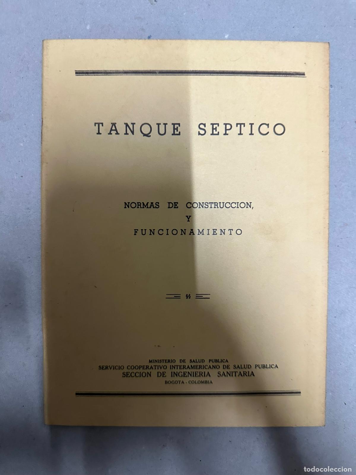 Libros de segunda mano: Tanque septico normas de construccion y funcionamiento - Foto 1