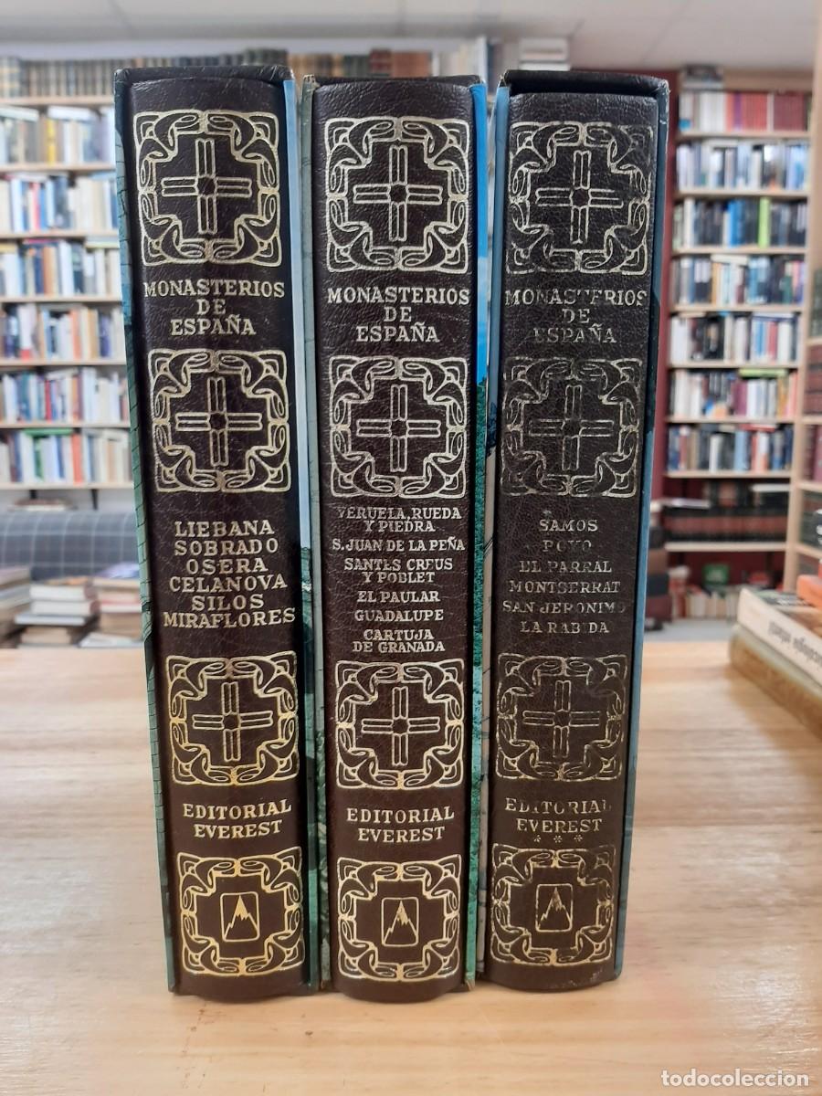 Libros de segunda mano: MONASTERIOS DE ESPA&Ntilde;A - III Tomos - Everest - Foto 3