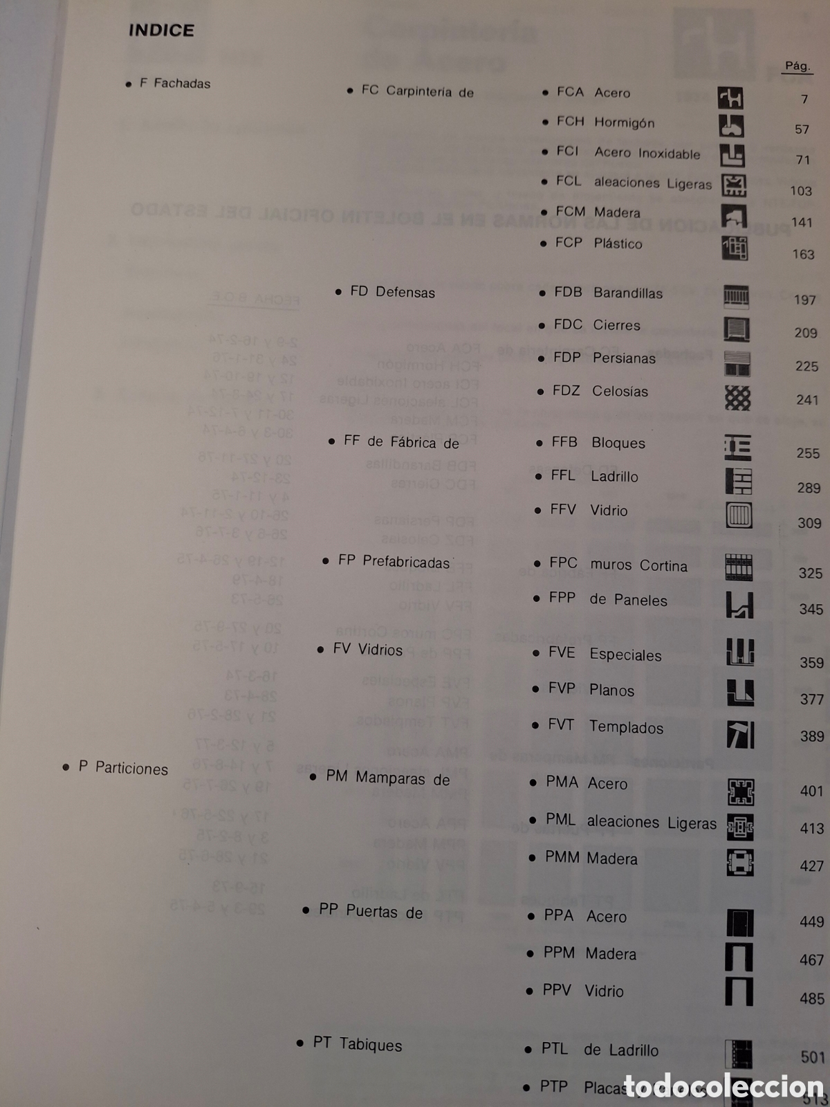 Libros de segunda mano: NTE, NORMAS TECNOLOG&Iacute;A EDIFICACI&Oacute;N, FACHADAS+PARTICIONES, MOPU, 1989 - Foto 2