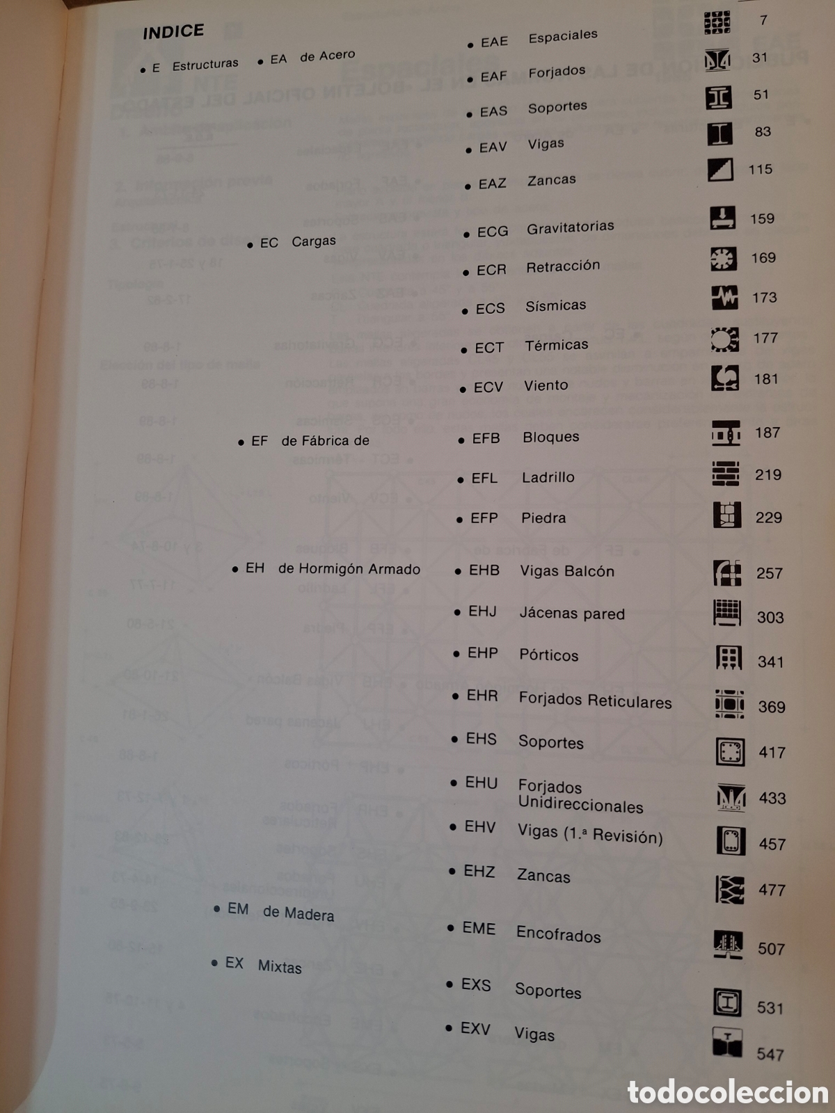 Libros de segunda mano: NTE, NORMAS TECNOLOG&Iacute;A EDIFICACI&Oacute;N, ESTRUCTURAS, MOPU, 1989 - Foto 2