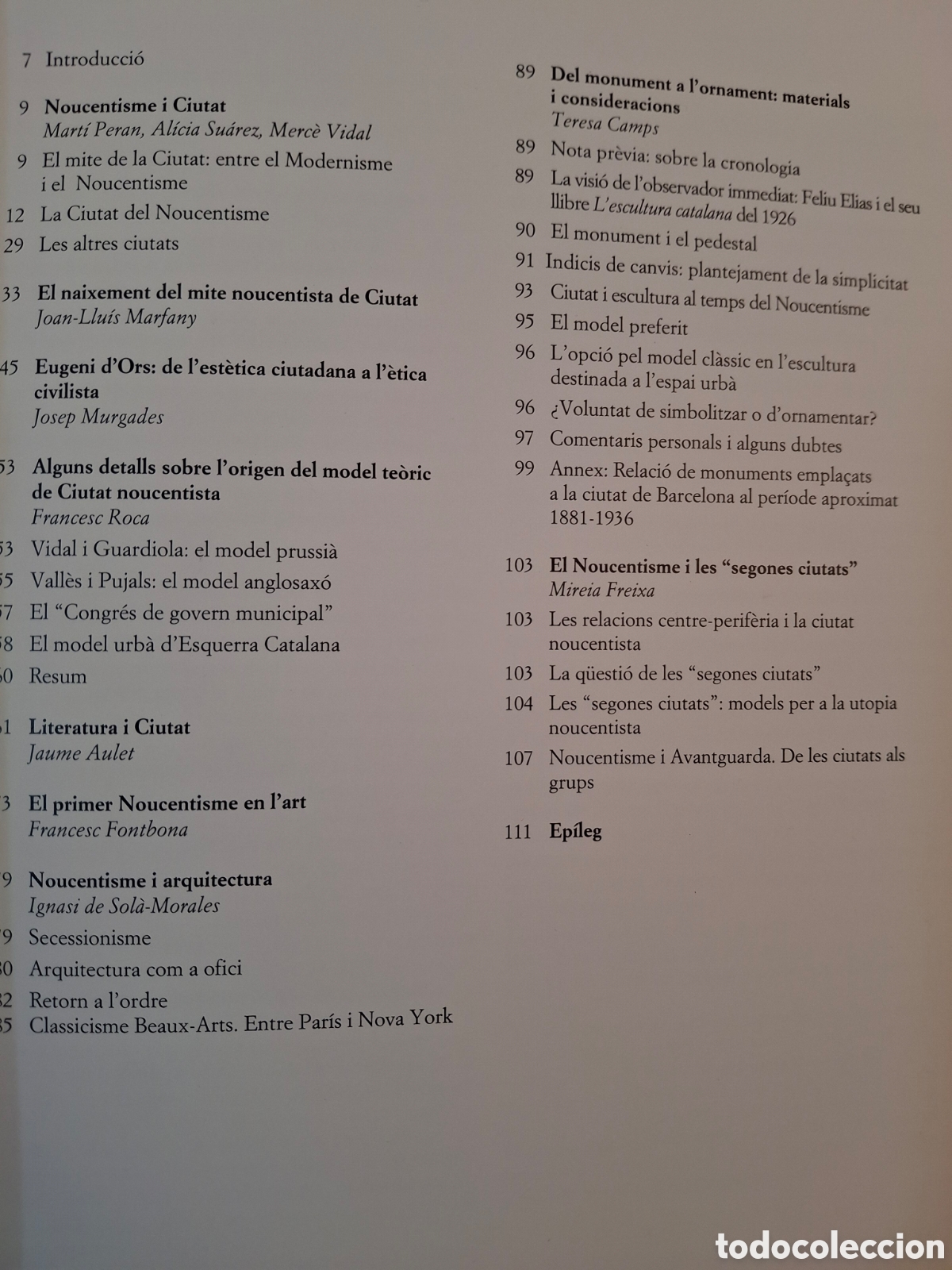 Libros de segunda mano: NOUCENTISME I CIUTAT, V.V.A.A., ELECTA, 1994 - Foto 2