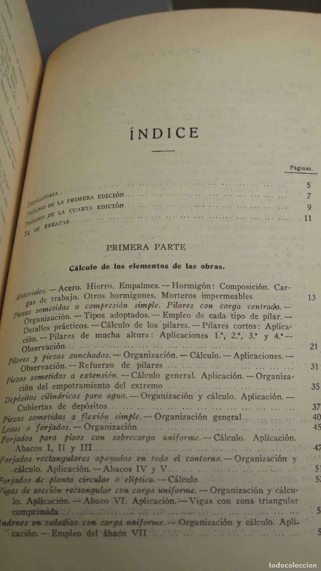 Libros de segunda mano: CALCULO ELEMENTAL Y EJECUCI&Oacute;N DE LAS OBRAS DE HORMIGON ARMADO - Foto 2