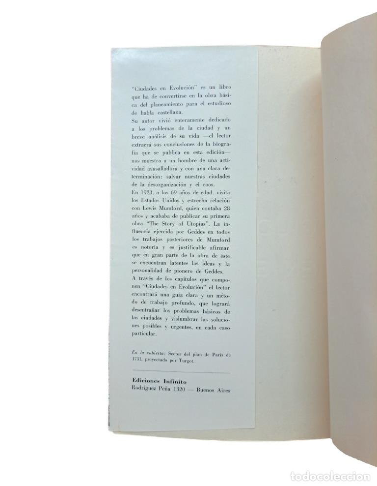 Libros de segunda mano: Geddes, Patrick.- CIUDADES EN EVOLUCI&Oacute;N - Foto 3