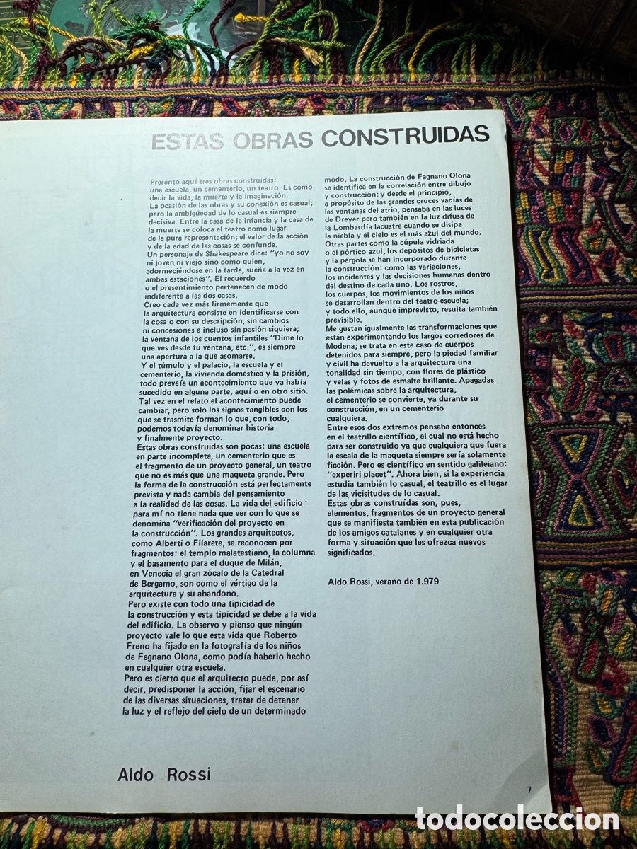 Libros de segunda mano: Aldo Rossi 2c Construcci&oacute;n de la ciudad - Foto 7