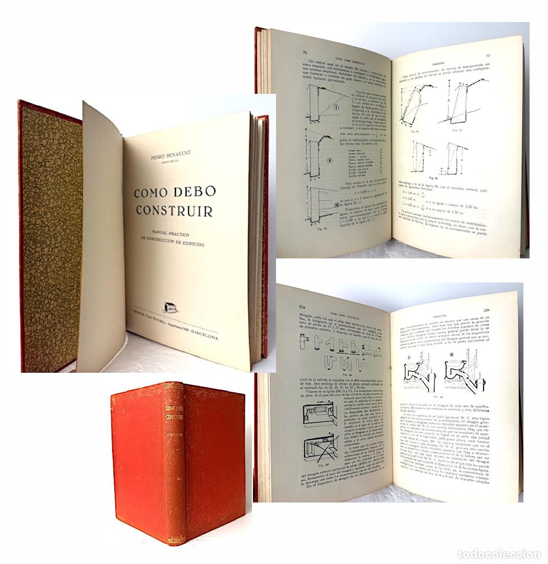 Libros de segunda mano: Benavent : C&oacute;mo debo construir una casa. Manual pr&aacute;ctico de construcci&oacute;n de edificios - Foto 1