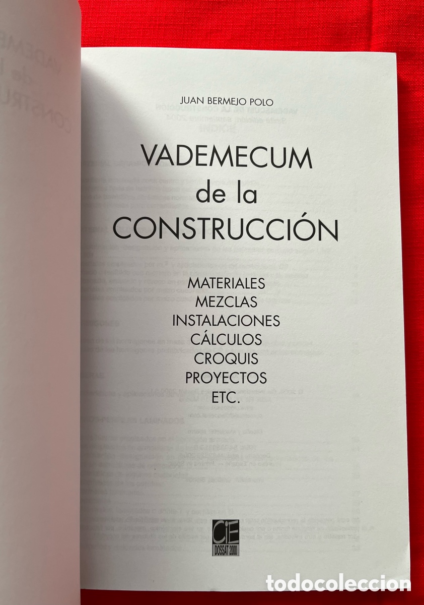 Libros de segunda mano: Libro de Arquitectura - Vadem&eacute;cum de la construcci&oacute;n - Foto 4