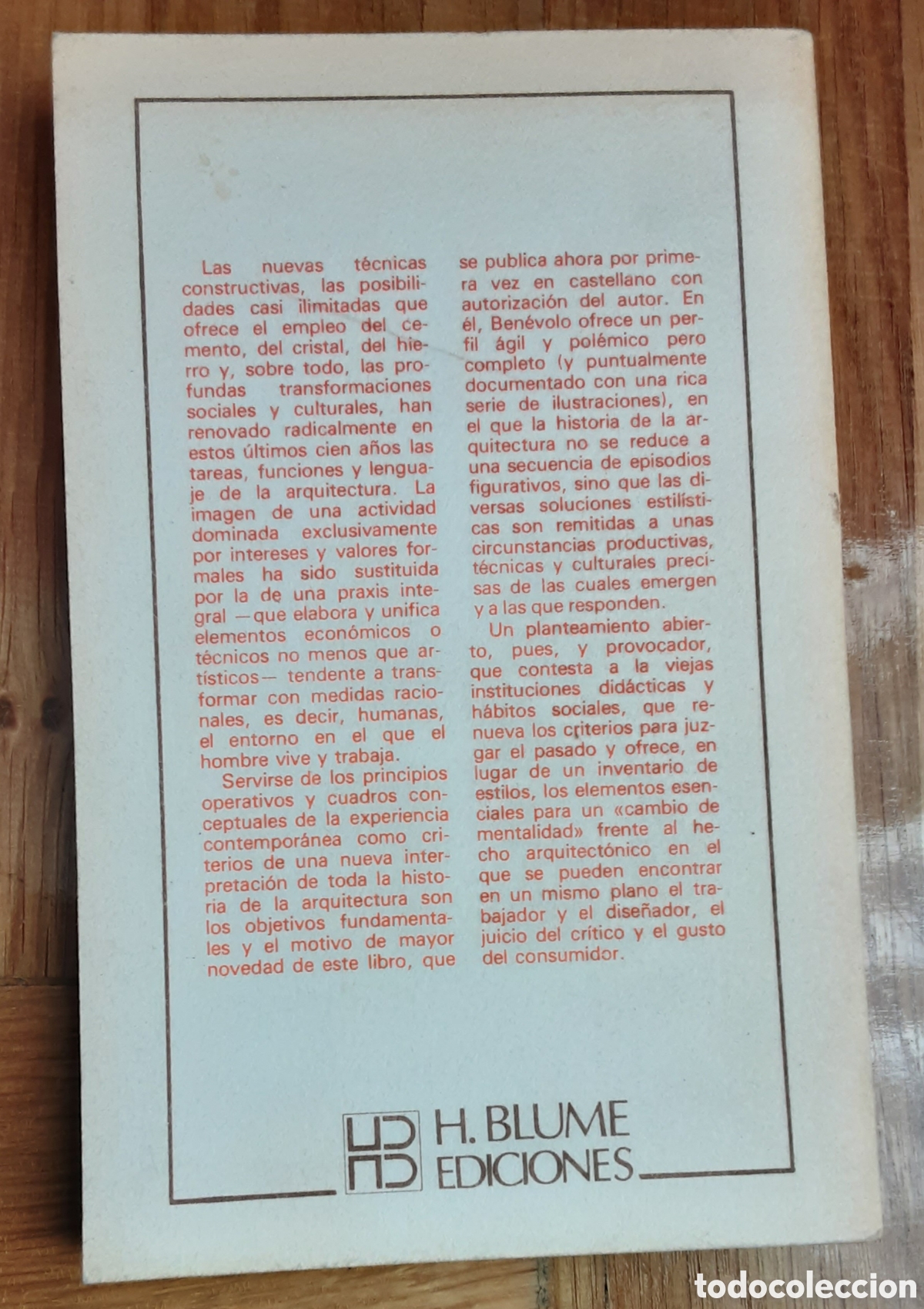 Libros de segunda mano: INTRODUCCI&Oacute;N A LA ARQUITECTURA. LEONARDO BENEVOLO. - Foto 2