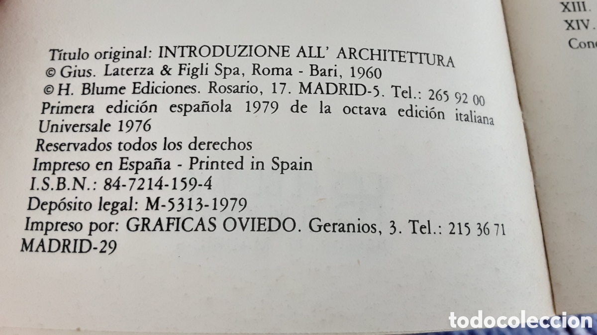 Libros de segunda mano: INTRODUCCI&Oacute;N A LA ARQUITECTURA. LEONARDO BENEVOLO. - Foto 5