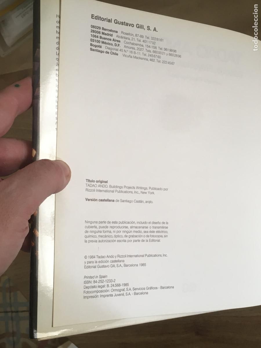 Libros de segunda mano: tadao ando edificios proyectos escritos kenneth frampton gustavo gili primera edicion 1985 - Foto 2