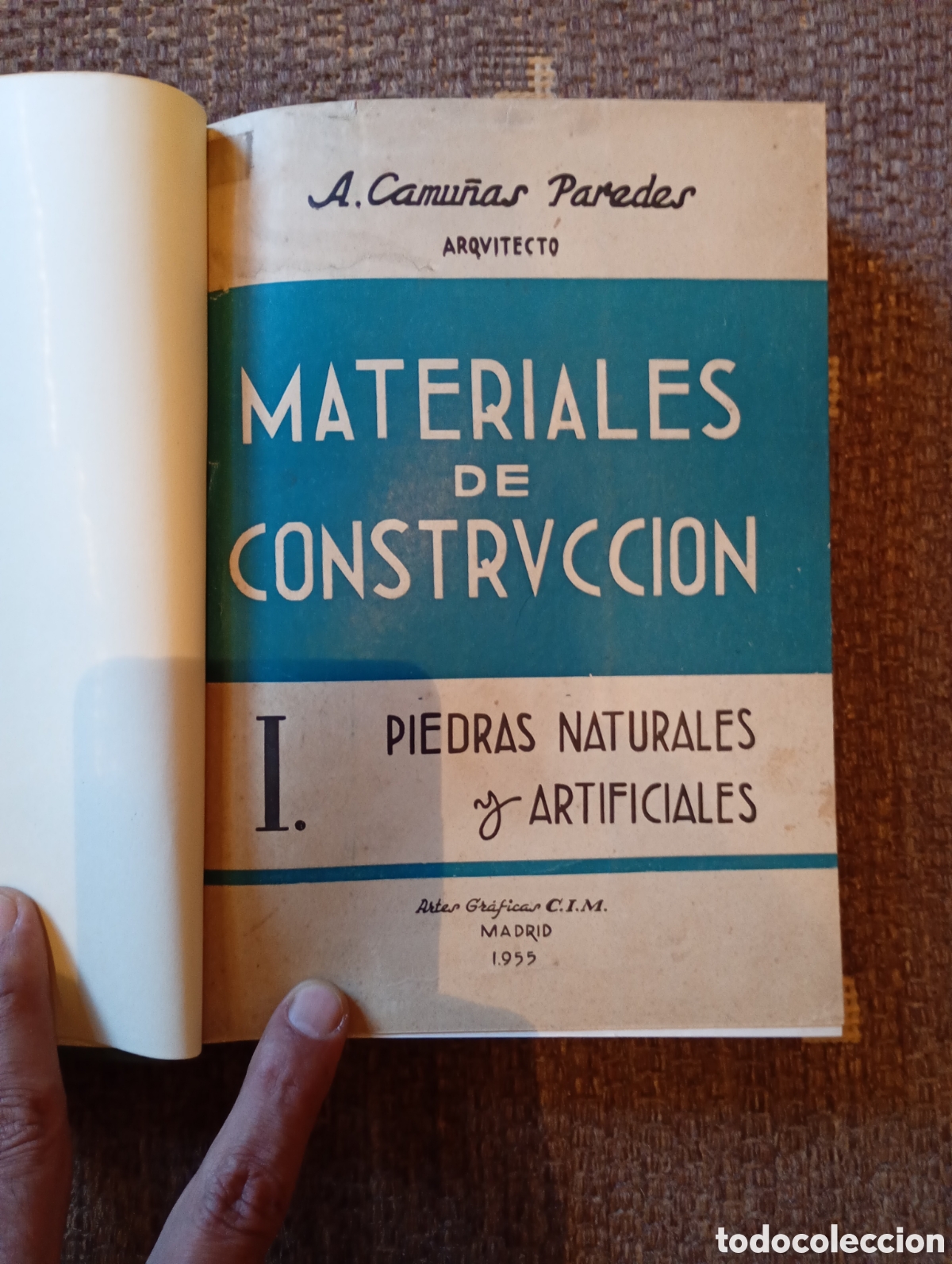 Libros de segunda mano: Curso de materiales de construcci&oacute;n piedras naturales y artificiales
