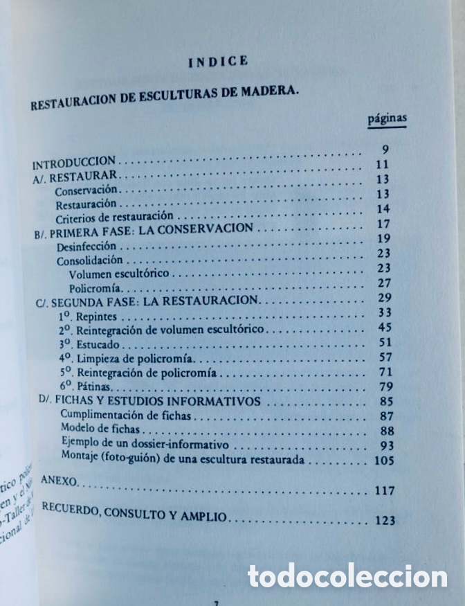 Libros de segunda mano: Restauraci&oacute;n de esculturas de madera. - Foto 2