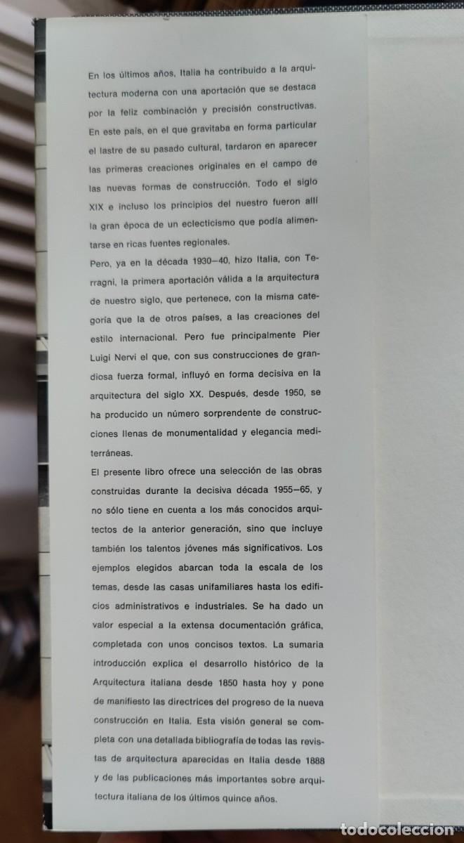 Libros de segunda mano: Libro de arquitectura italiana - Foto 2