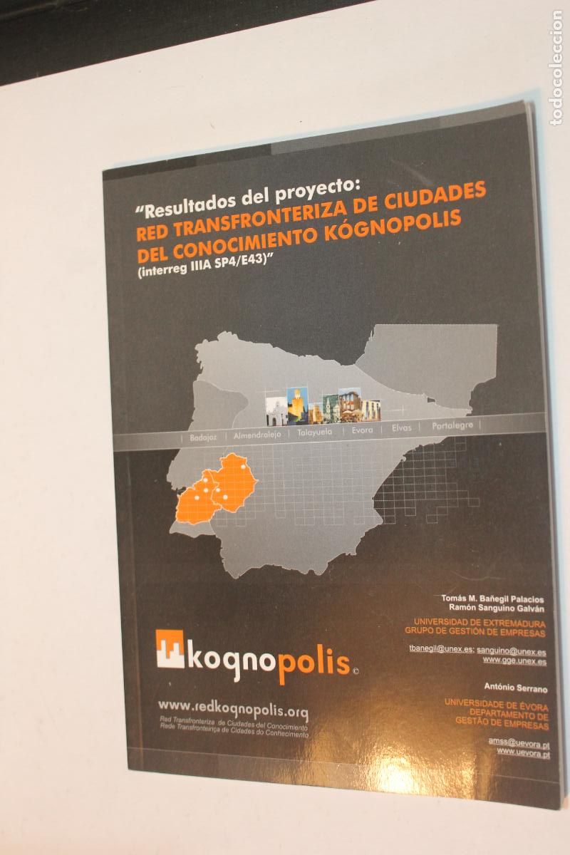 Libros de segunda mano: Resultados Proyecto Kognopolis - Red Transfronteriza Ciudades del Conocimiento - Urbanismo y Sociolo
