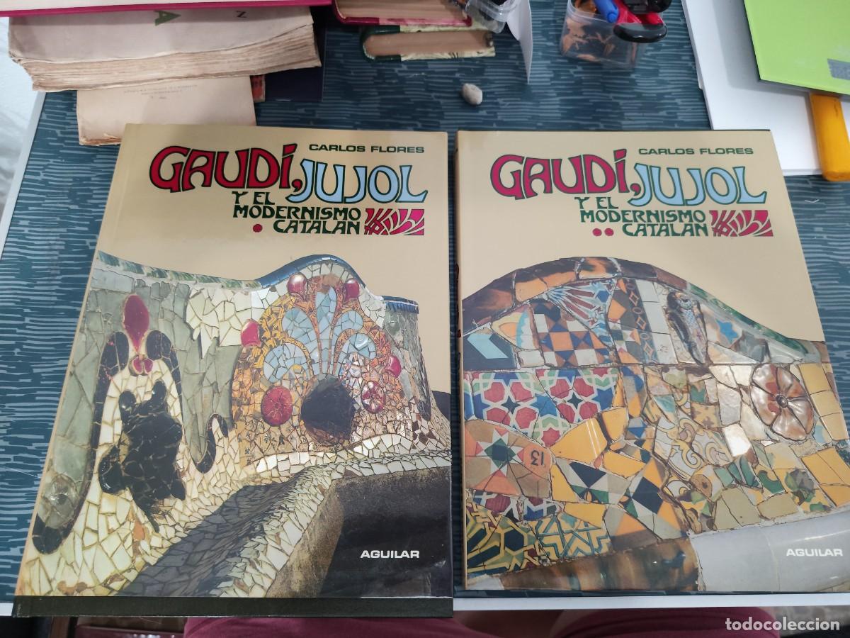 Libros de segunda mano: GAUDI,JUJOL Y EL MODERNISMO CATAL&Aacute;N,CARLOS FLORES ,2 TOMOS,AGUILAR,1982,VER FOTOS