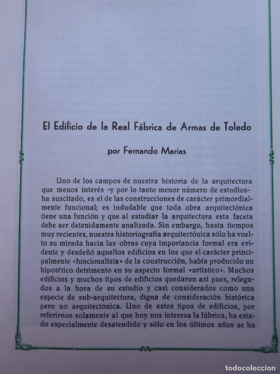 Libros de segunda mano: EL EDIFICIO DE LA REAL FABRICA DE ESPADAS DE CARLOS III. TOLEDO - Foto 2