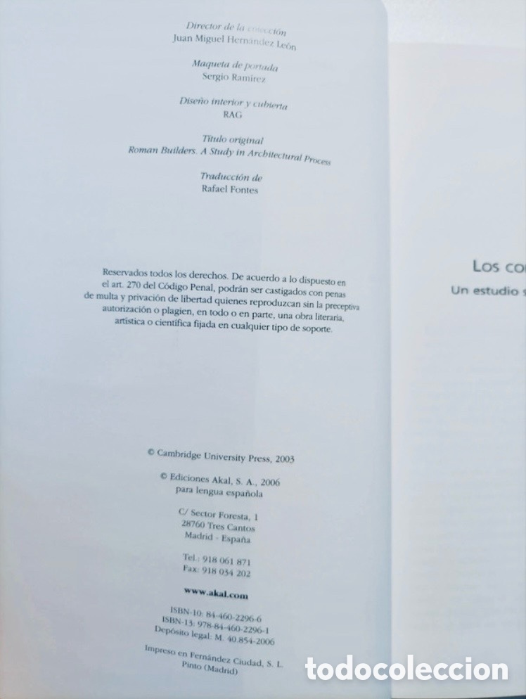 Libros de segunda mano: Los constructores romanos. - Foto 3