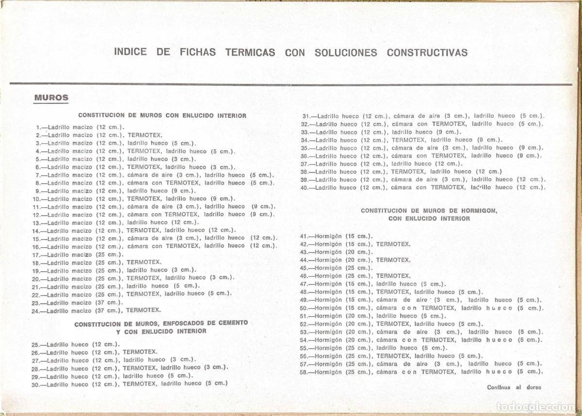 Libros de segunda mano: Fichas térmicas con soluciones constructivas. - Foto 3