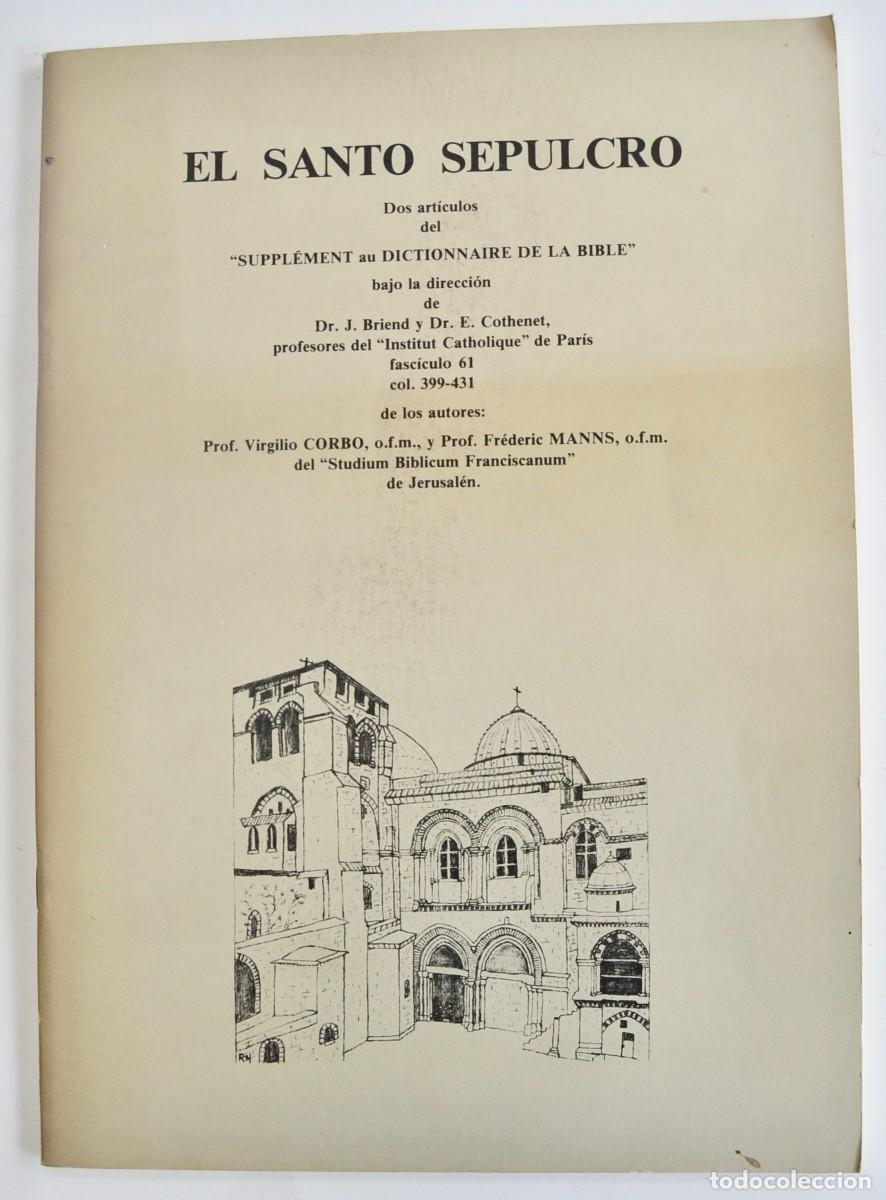Libros de segunda mano: &rdquo;El Santo Sepulcro&rdquo;. (2 Art&iacute;culos del Suppl&eacute;ment au Dictionnaire de la Bible). Zaragoza, 1991.