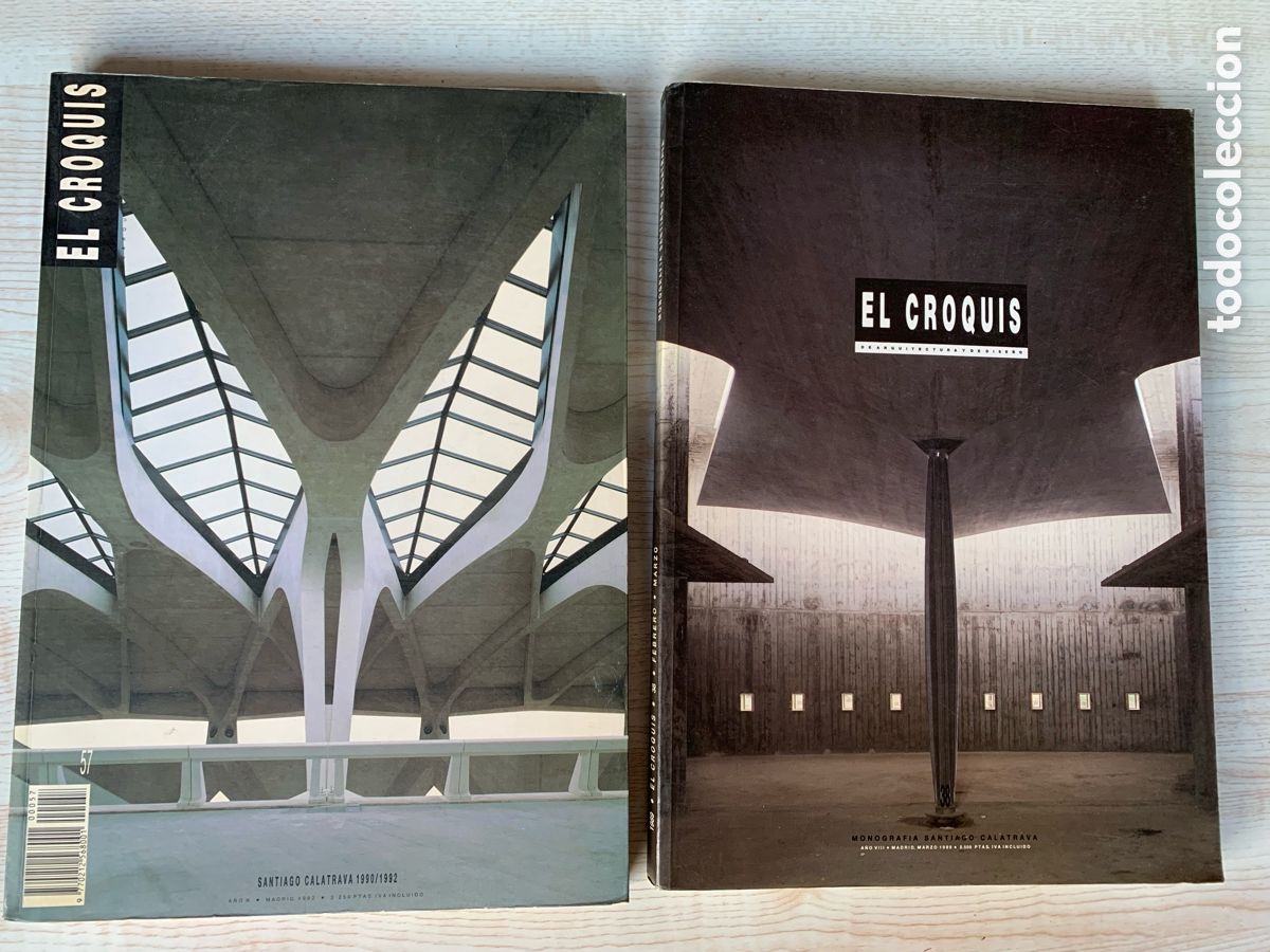 Libros de segunda mano: EL CROQUIS - SANTIAGO CALATRAVA - N&Uacute;MEROS 38+57 - 1989 1990