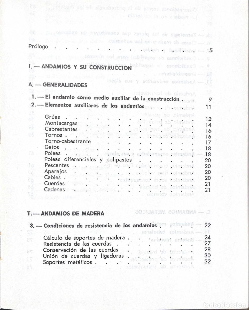 Libros de segunda mano: Andamios, apeos y entibaciones. - Foto 6