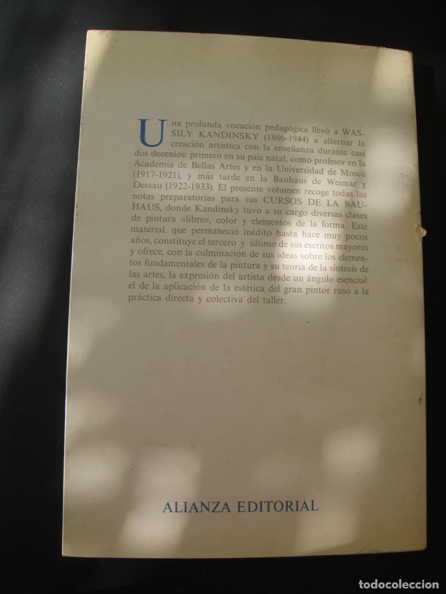 Libros de segunda mano: Libro Cursos de la Bauhaus / Wassily Kandinsky Editorial Alianza