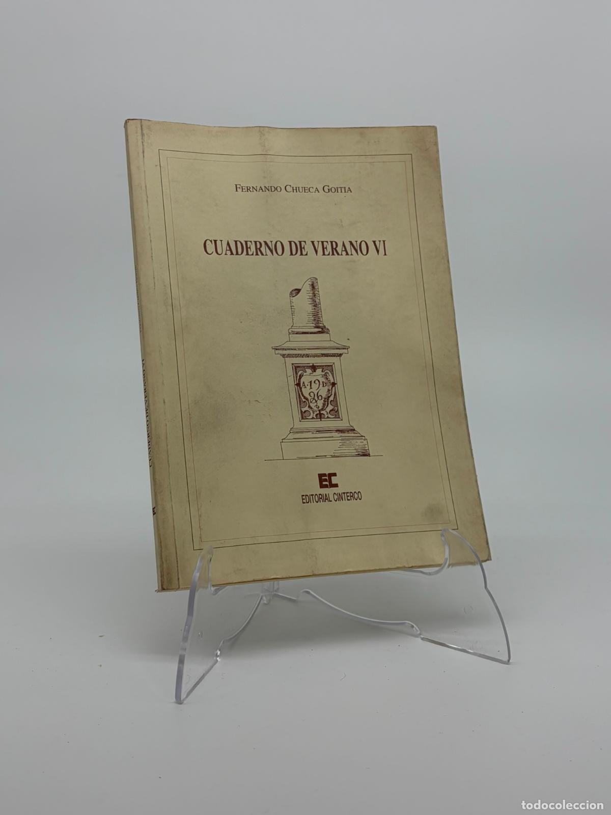 Libros de segunda mano: Fernando Chueca Goitia dedica a mano este Cuaderno de verano VI