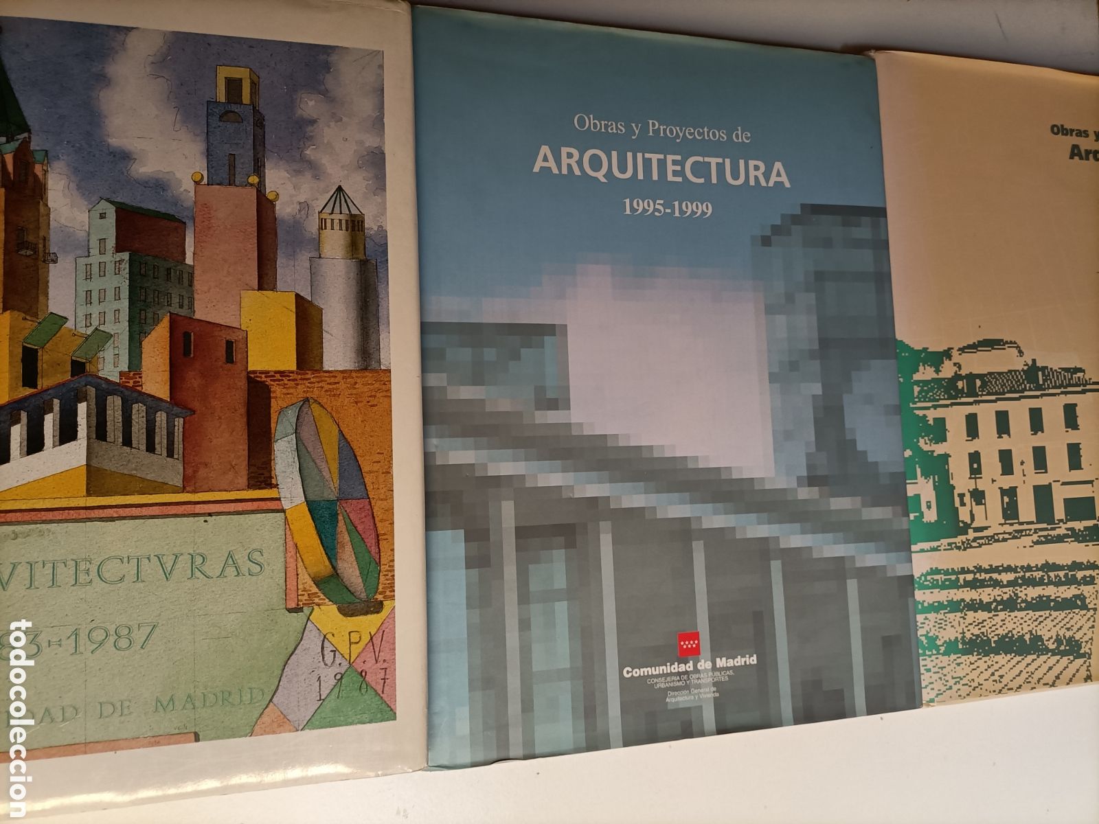 Libros de segunda mano: Lote 3 libros. Obras y proyectos de arquitectura comunidad de Madrid.1983 1987. 1995 1999.1999 2003